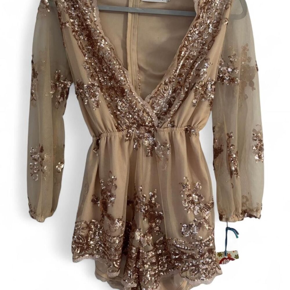 Reverse Women's Gold and Tan Playsuit-romper